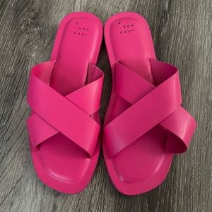 Bright pink sandals - a new day
